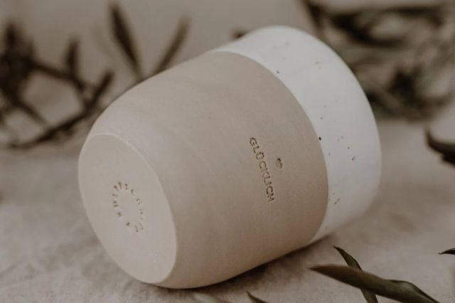 Eulenschnitt Tasse GLÜCKLICH